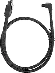 SATA Cable 7P Elbow Hard Disk Data Cable SATA3.0 Adaptor with Colored Mesh Line Style Universal Application
