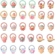 UEIOAVL Hair Bobbles for Girls, 30 Pieces Baby Headbands Cute Hair Accessories Flower Strawberry Ice Cream Headbands for Baby Girls Teens Toddlers Girls (Colorful)