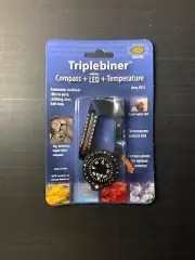 Sun Company Triplebiner Compass + Thermometer + LED Light + Carabiner EDC