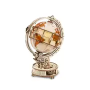 Rokr Luminous Globe With LED 3D Wooden Puzzle Model Assembly Kit