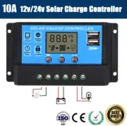 10A 12V/24V Solar Charge Controller Solar Panel Battery Regulator 120W/240W PWM