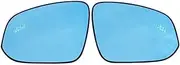 1 pair 2PCS Heated Side Rearview Mirror Blue Glass Lens blind spot light Compatible For TOYOTA Highlander 4runner 2008-2020 HILUX REVO VIGO(15-20 white A)