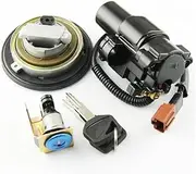 MZBZUTEDEE Motorcycle Ignition Key Switch Fuel Gas Cap Seat Lock Kit Fit for Honda CB500 CBR500R CB500F CB500X FA 35010-MJW-A82 35010-MGZ-A00