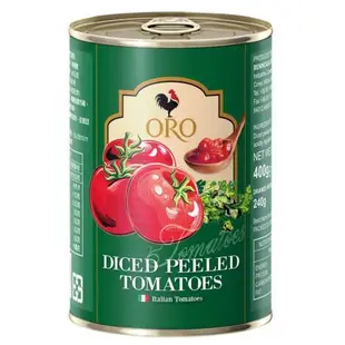 義大利 ORO 去皮整顆蕃茄400g x12罐+義大利 ORO 去皮切丁蕃茄400g x12罐