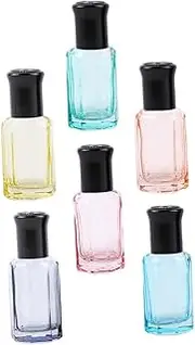 VICASKY 6Pcs Refillable Essential Oil Roller Bottles Travel Perfume Bottles Portable Aromatherapy Containers for Oils and Fragrances