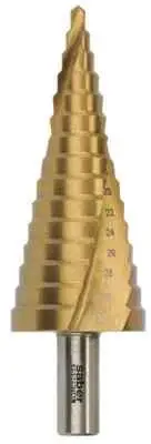 Step Drill 4 - 32mm Spiral Flute HSS TiN Coated 8035-M3 Bordo