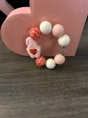 Heart Handle Charm With Silicone Beads For Stanley Or Other tumbler accessories