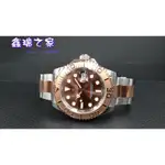 ROLEX 勞力士 116621 巧克力面盤遊艇名仕 不鏽鋼+18K永恆玫瑰金 防水100米自動上鍊3135機芯.