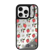 iPhone 16 Pro Mirror Ring Stand Case MagSafe Compatible Strawberry Summer by Mel Stringer