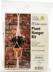 Solid Oak Macrame Plant Hanger Kit-4 Twists