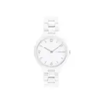 CALVIN KLEIN原廠公司貨 | 時尚極簡女錶-簡約白面 白色陶瓷錶帶 CK20200076