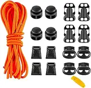 Mountaineering Bag Buckle, Backpack Rope Replacement, Outdoor Backpack Expansion Elastic Rope with Buckle | 18 Pieces Increased Storage Capacity for Outdoor Trekki