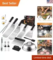 23-Piece Stainless Steel Griddle Accessories Kit for Outdoor BBQ Enthusiasts