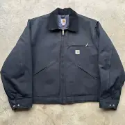 Carhartt J001 Detroit Jacket USA Made Firm Duck Black BLK XL NEW Read