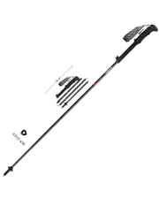 Gabel IBEX CARBON XTS Trekking Poles - Black (carbon)/orange - 100-115cm