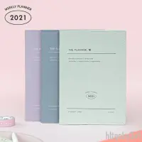 在飛比找蝦皮購物優惠-韓國iconic簡約2021年日記本商務手帳記事本日期型日程