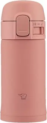 Zojirushi SM-PD20-PM Water Bottle, One-Touch Stainless Steel Mug, 0.6 fl oz (0.2