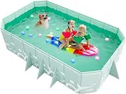 Non-inflatable pool, non-inflatable pool, thickened swimming pool, wear-resistant, portable, foldable - outdoor pool, non-inflatable pool, pool with hard base, for children and