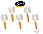 Wahl 2-in-1 Flea/Finishing Pet Comb to detect fleas, flea eggs, ticks (5 Pack)