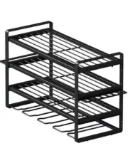 Power Tool Wall Mount Organizer w/Motion Activated LED Light - Black - NEW