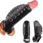 Penis Sleeve Cock Ring Extender Cock Enlarger Condom Sheath Delay Ejaculation Toys Men Couple,Clitoral Stimulation Sex Toys for Men