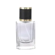 40ml Empty Glass Perfume Spray Bottle Atomiser Refillable Black-Gold Cap