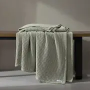 Calvin Klein Cotton Weave Ring Spun Blanket, Queen
