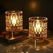 SJIE Battery Operated Lamp - Stylish Small Lamps Decorative with Timer & 3 Light Modes, No Plug in Lamps Cordless Battery Table Lamp for Bedroom/Bathroom/Fireplace(Without Remote Control)
