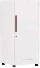 Vertical Metal File Cabinet with Lock for Home Office, Slim Single Door Organizer for Office Accessories Storage