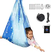 Sensory Swing for Kids - TOPIND Indoor Outdoor Kids Hammock, Healing & Relaxing Cuddle Indoor for Kids with Autism, Sensory Processing Disorder (XingKong-Single Layer)
