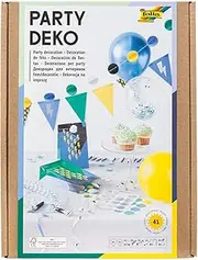 folia 45403 Party Decoration Boys, 41 Pieces, Set with Streamers, Garlands, Balloons and Many Other Decorations, Beautiful Accessories for Birthdays, Parties and Many Other Occasions
