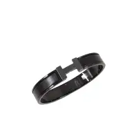 在飛比找Yahoo奇摩購物中心優惠-HERMES Clic H 琺瑯 細版手環 (黑色 Noir
