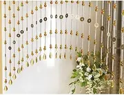 [OKUOKA] Curtains Bead Curtain Crystal Curtain Cut Off Hanging Curtain Gourd Living Room (Color : A, Size : 60x50cm-21 Roots)