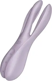 Satisfyer, Threesome 2 Inch Vibrator with 3 Motors for Clitoral and Labia Stimulation 14 cm Lilac