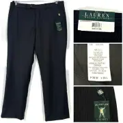 NWT Lauren Ralph Lauren Ultraflex Dress Pants Men’s Sz 36x30 Black w Striped