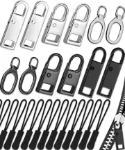 32 Pack Zipper Pull Replacement, Universal Replacement Zipper Pull Kit, Replacem