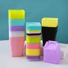 20pcs Succulent Flower Pots Mini Basin Nursery Vase Mix Color Plant Decor Tray