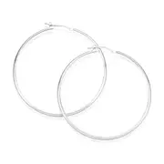 Sterling Silver 50x1.5mm Hoops