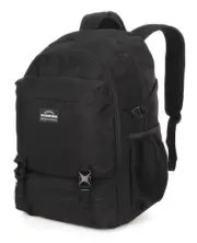 Swiss Water-Resistant 15-inch Laptop Backpack School, Travel, Day Pack 25L Black