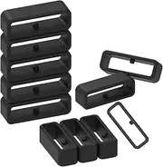 Strap Loop Fastener Rings intended for Garmin Forerunner 220 230 235 935 945 620 630 35 30 735XT, Approach S5 S6 S10 S20 S60 S62 Band Strap Wristband Soft Flexible Silicone Keeper Security Loop Bands Black (11 of Pack)