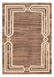 Vintage Hand Woven Carpet 6'7" x 9'4" Traditional Wool Kilim Rug