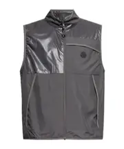 Moncler Panelled Logo Patch Zip-Up Vest 1,2,4,5 grey