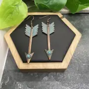3” Bronze-tone Earring Set Bohemian Retro Drop Dangle New Free Ship B6169