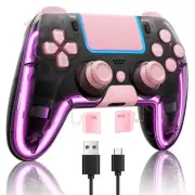 Wireless Controller for PS4 with Hall 3D Joysticks/RGB LED Lights/Programming...