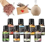 Water Soluble Oil - Pure Oils for Diffuser - Water Soluble Oil Diffuser Oils, Aromatherapy Oils Set, Organic Blends for Home Care and Candle Making Amith