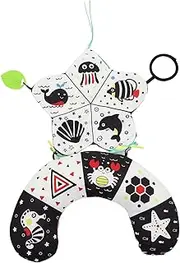 Prone Bed Pillows for Babies Black and White Educational Plaything Tummy Time Cotton Plaything Pp Cotton Colorful