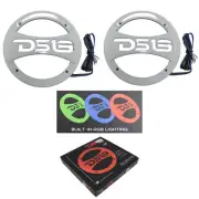 2x DS18 PRO 8" Universal Transparent RGB ABS Grill with UV Coating PRO-GRILL8LGO