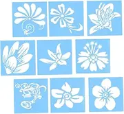 9Pcs DIY Stencils for Art Cake Decoration Safe Craft Drawing Templates for Creative Projects Durable Easy to Clean