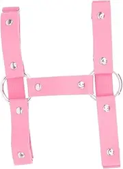 [LIFKOME] Punk Double Row Plus Size High Stockings Goth Accessories Velvet Elastic Leg Cor Ring Pants Belly Chain Belts Goth Clothes Lace Stockings for Bodysuit Red