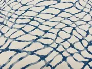 Kravet Stunning Modern Netting Linen Print Fabric- Waterpolo / River 0.55 yds